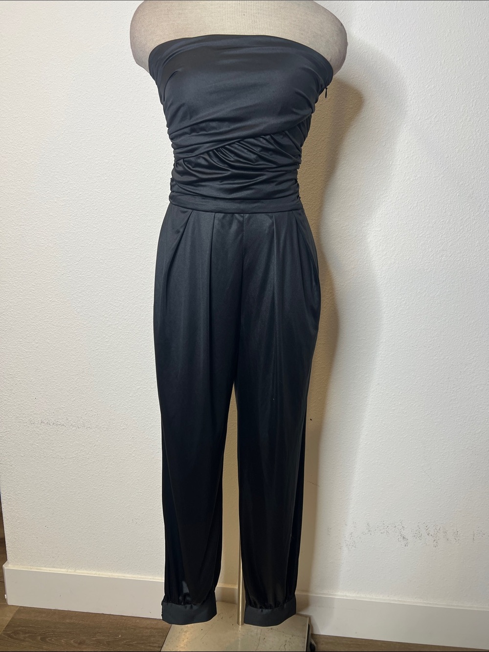 Elizabeth & James Strapless Black Jumpsuit - Sleek Evening Jumpsuit